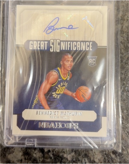 2022-23 Panini NBA Hoops Great Significance #GS-BM Bennedict Mathurin — front