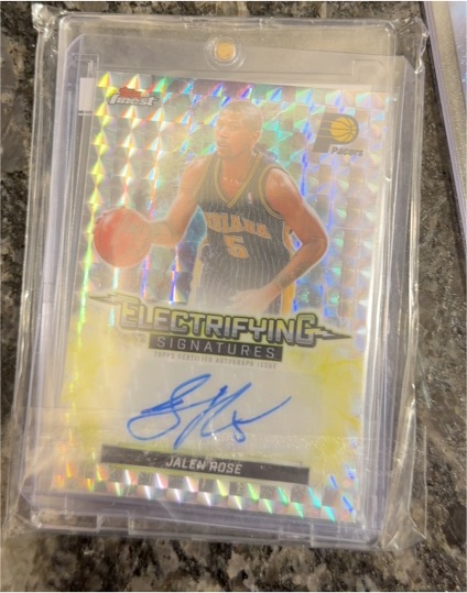 2025-26 Topps Finest #ESG-JR Jalen Rose Electrifying Signatures Geometric Auto — front
