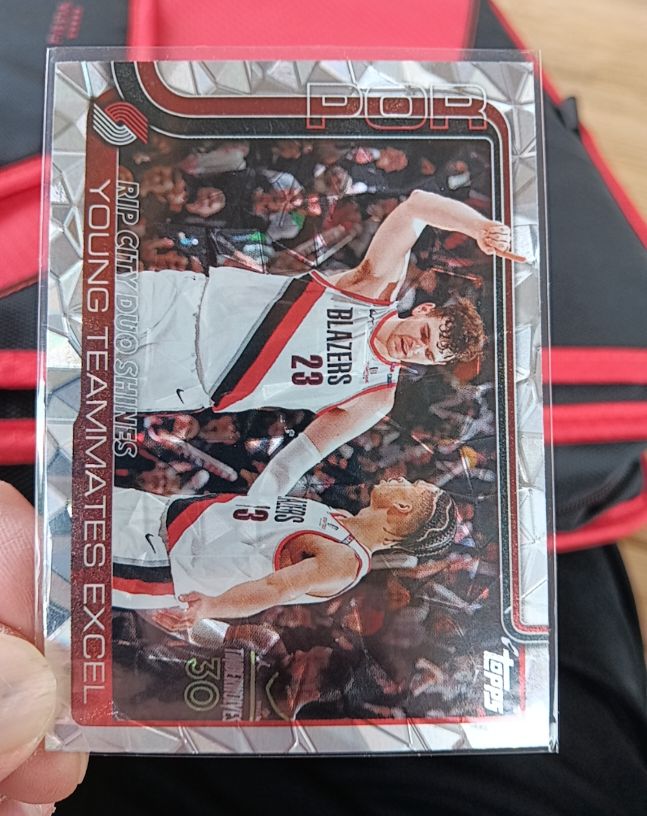 2025-26 Topps #289 Rip City Duo Shines: Young Teammates Excel — front
