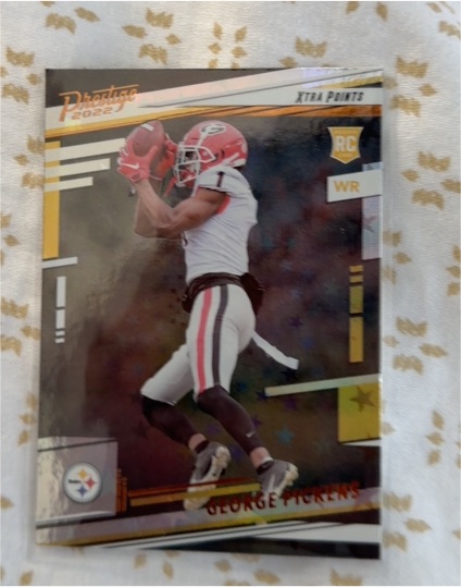 2022 Panini Prestige #323 George Pickens Xtra Points Sunburst Rookie Card — front
