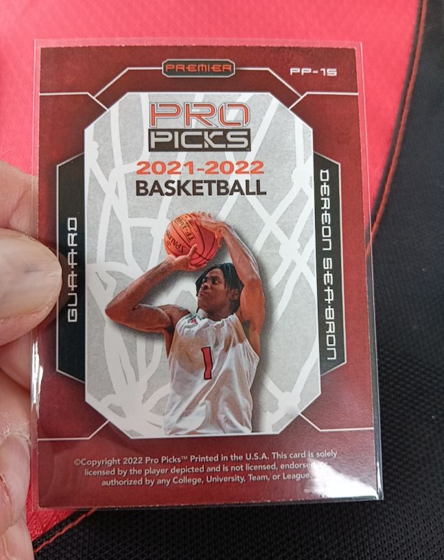 2021-22 Premier Pro Picks #PP-15 Dereon Seabron — front