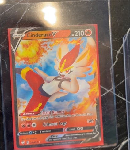 2021 Pokémon Shining Fates #18 Cinderace V — front
