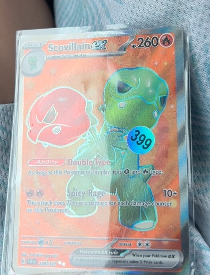 2023 Pokémon SV08 Surging Sparks #216/191 Scovillain ex — front