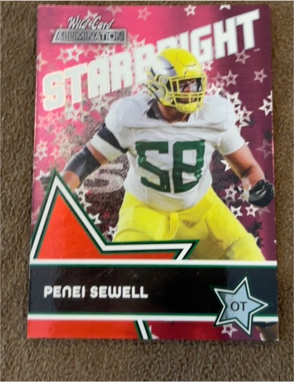 2021 Wild Card Alumination #SB-29 Penei Sewell Starbright — front