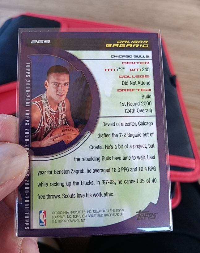 2000-01 Topps #269 Dalibor Bagaric — front