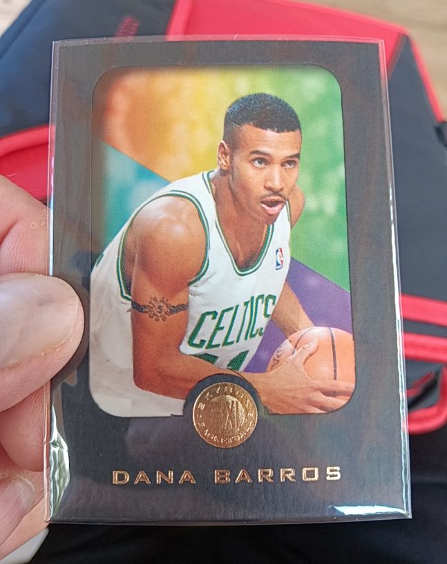 1995-96 SkyBox E-XL #4 Dana Barros — front