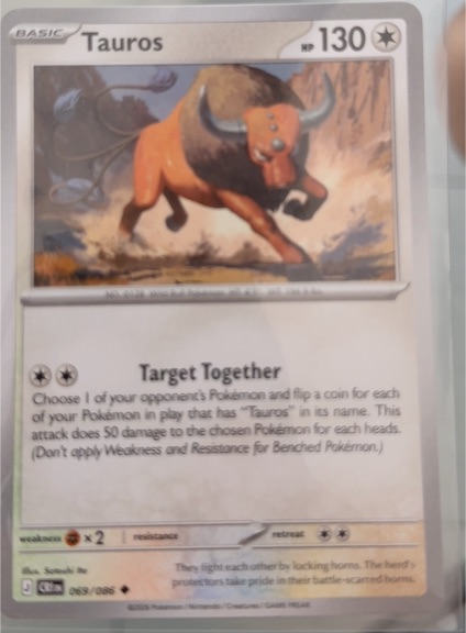 2023 Nintendo Pokemon Crown Zenith #069 Tauros — front