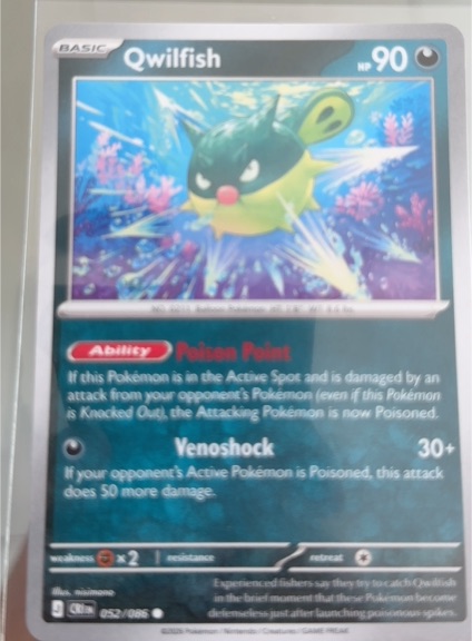 2026 Pokémon TCG Chaos Rising #052 Qwilfish — front