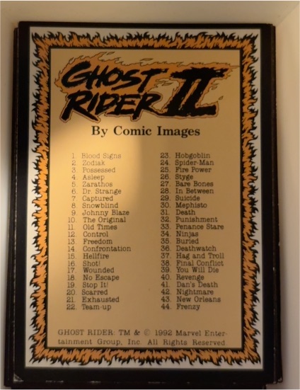 1992 Comic Images Ghost Rider II #80 Checklist — front