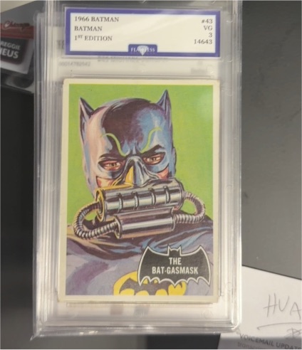 1966 Topps Batman #43 The Bat-Gasmask — front
