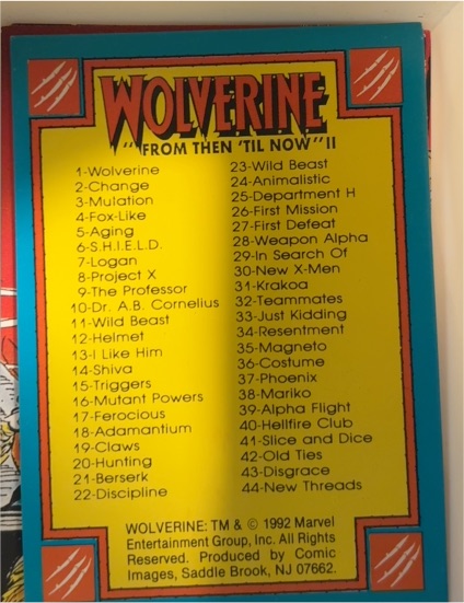 1992 Comic Images Wolverine From Then 'Til Now II #90 Checklist — front