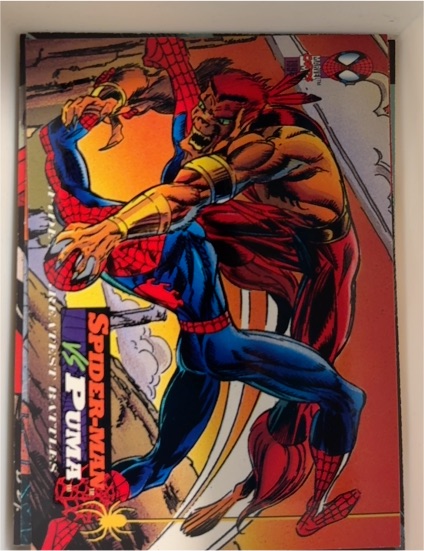 1994 Fleer The Amazing Spider-Man #114 Spider-Man vs Puma — front