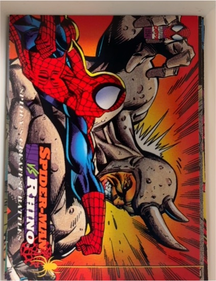 1994 Fleer The Amazing Spider-Man #106 Spider-Man vs. Rhino — front