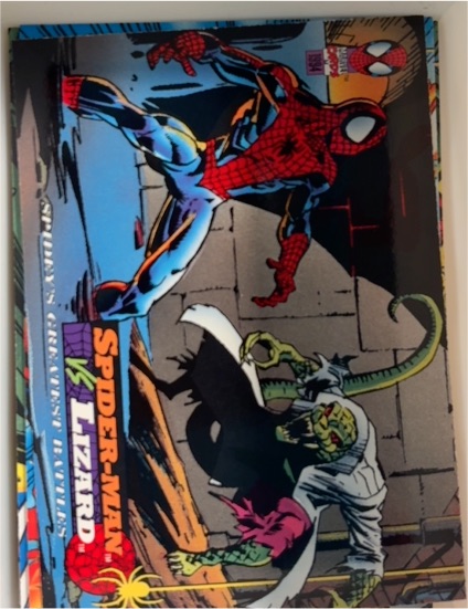 1994 Fleer The Amazing Spider-Man #102 Spider-Man vs. Lizard — front