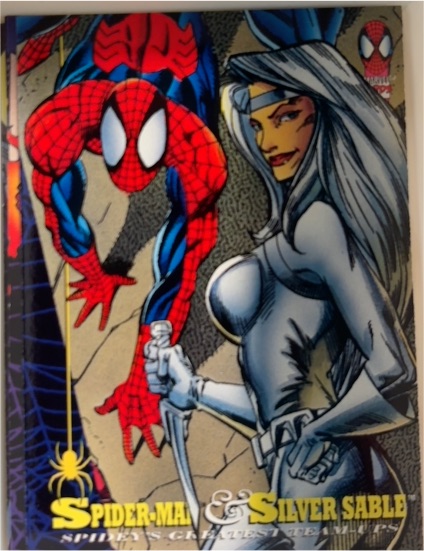 1994 Fleer Marvel The Amazing Spider-Man #92 Spider-Man and Silver Sable — front