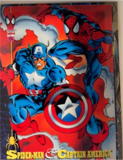 1994 Fleer The Amazing Spider-Man #90 Spider-Man & Captain America — front