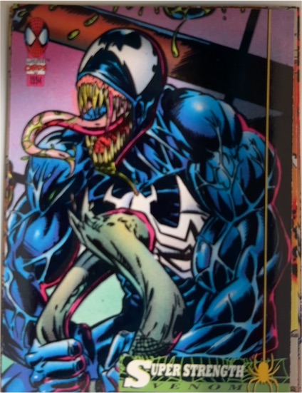 1994 Fleer Marvel The Amazing Spider-Man Venom Super Strength #18 — front