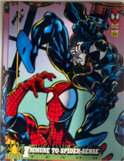 1994 Fleer The Amazing Spider-Man #17 Immune to Spider-Sense Venom — front