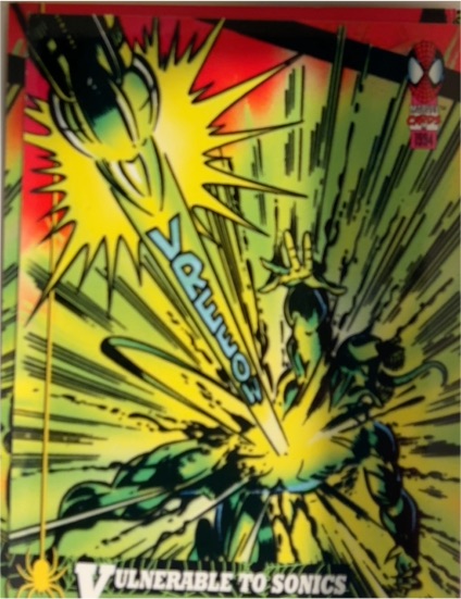 1994 Fleer The Amazing Spider-Man #10 Vulnerable to Sonics — front