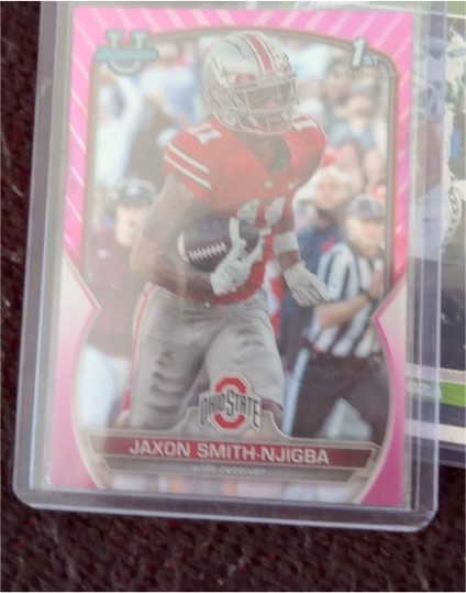 2022 Bowman University Chrome #78 Jaxon Smith-Njigba Pink Refractor — front