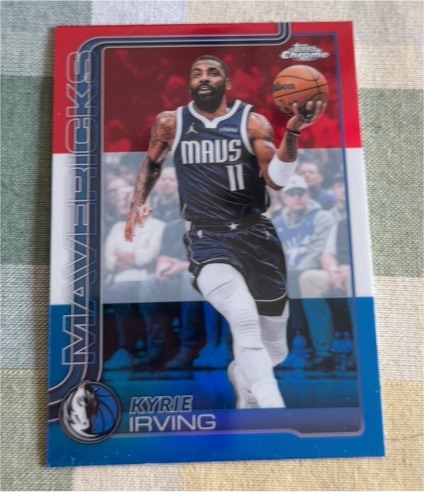 2025-26 Topps Chrome Update #3 Kyrie Irving Red White and Blue — front