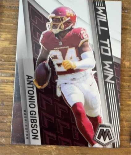 2022 Panini Mosaic #WW-19 Antonio Gibson Will To Win — front