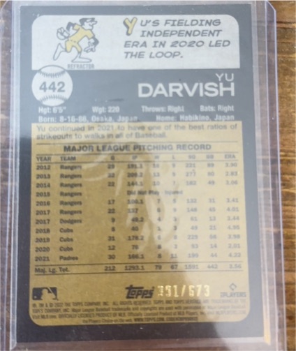 2018 Topps Heritage #442 Yu Darvish — front