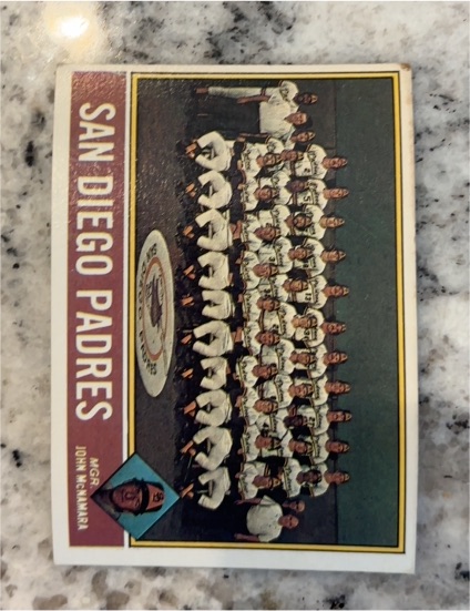 1976 Topps #331 San Diego Padres Team Checklist John McNamara — front