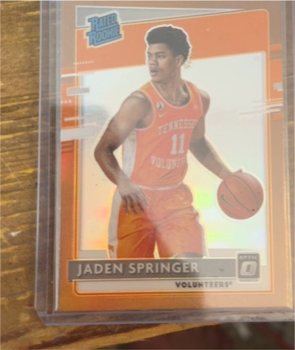 2021-22 Panini Chronicles Draft Picks Donruss Optic #220 Jaden Springer — front