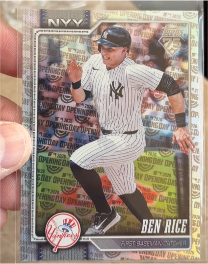 2026 Topps Series 1 #133 Ben Rice Opening Day — front