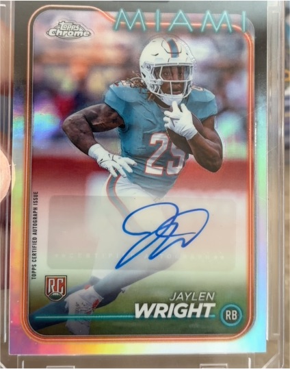 2024 Topps Chrome #RA-JWR Jaylen Wright Rookie Autograph — front