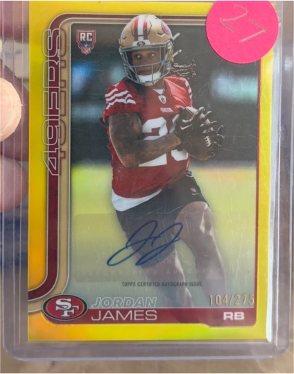 2025 Topps Chrome #RA-JJ Jordan James — front