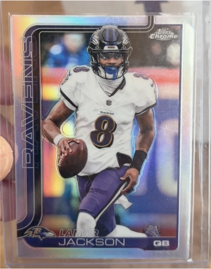 2025 Topps Chrome #24 Lamar Jackson — front
