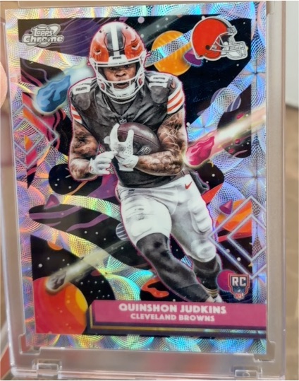 2025 Topps Chrome Cosmic #124 Quinshon Judkins — front