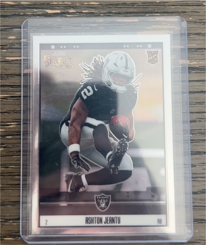 2025 Panini Select #19 Ashton Jeanty Score Select Throwback Silver Prizm — front