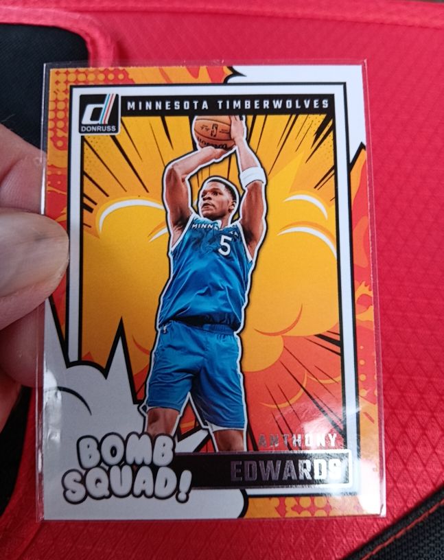 2024-25 Panini Donruss #13 Anthony Edwards Bomb Squad! — front