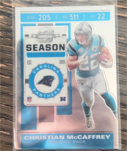 2019 Panini Contenders Optic Season Ticket #69 Christian McCaffrey — front