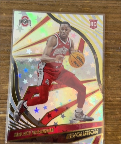 2022 Panini Chronicles Draft Picks Revolution #26 Malaki Branham RC Astro Parallel — front