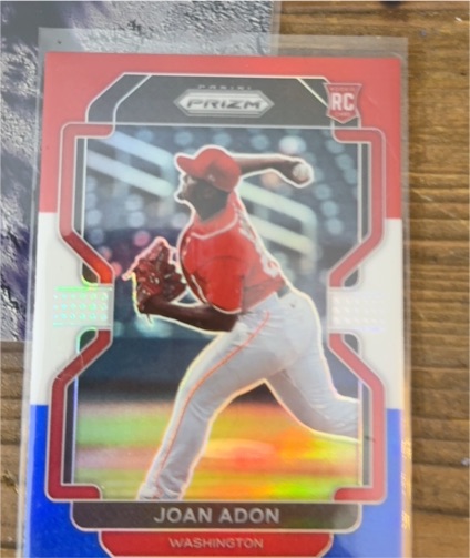 2022 Panini Prizm #154 Joan Adon Red/White/Blue Prizm — front