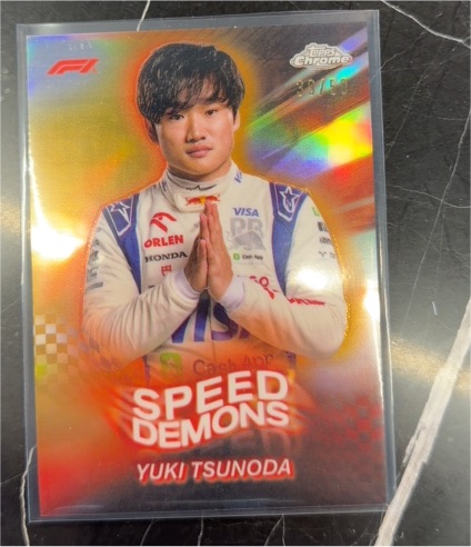 2024 Topps Chrome Formula 1 #SD-17 Yuki Tsunoda Speed Demons — front