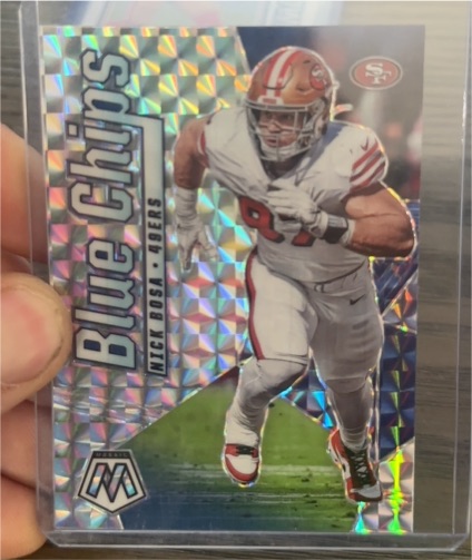 2020 Panini Mosaic #BC2 Nick Bosa Blue Chips — front