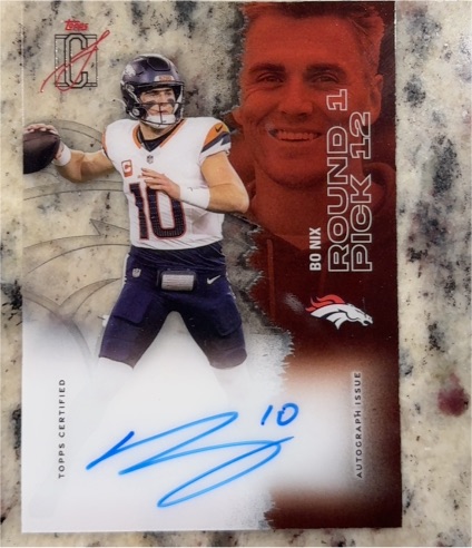 2024 Topps Signature Class Round 1 Pick 12 #18 Bo Nix — front