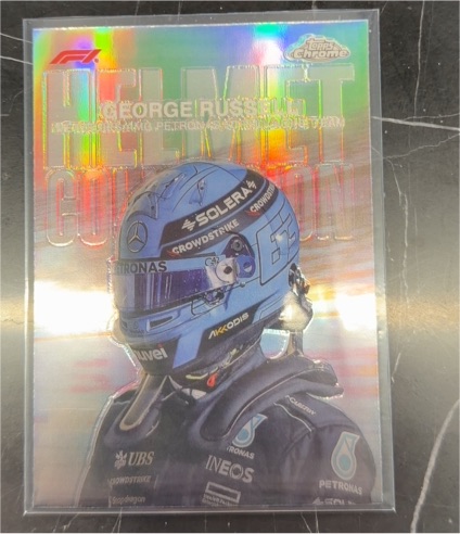 2024 Topps Chrome Formula 1 Helmet Collection #HC-5 George Russell — front