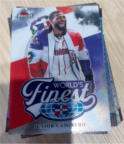 2026 Topps Finest World's Finest #WF-16 Junior Caminero — front