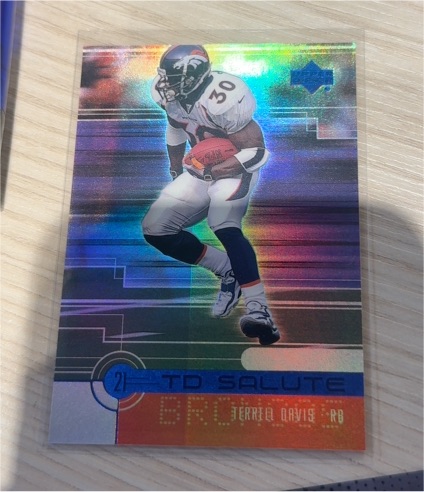 1999 Upper Deck 21 TD Salute #TD7 Terrell Davis Denver Broncos — front