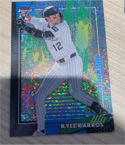 2026 Topps Finest #87 Kyle Karros Mini Diamond Rookie Card — front