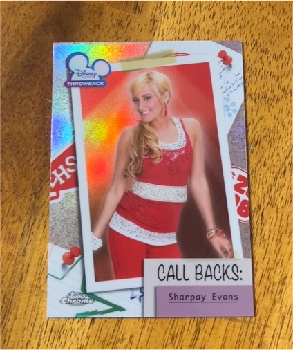 2026 Topps Chrome Disney Throwback Call Backs Sharpay Evans HSM-3 — front