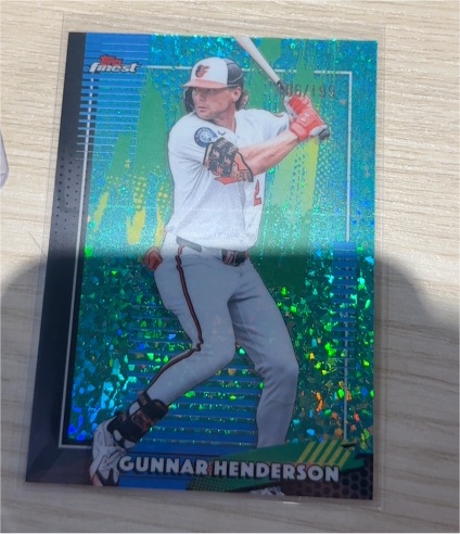 2026 Topps Finest #51 Gunnar Henderson Aqua Mini Diamond Refractor — front