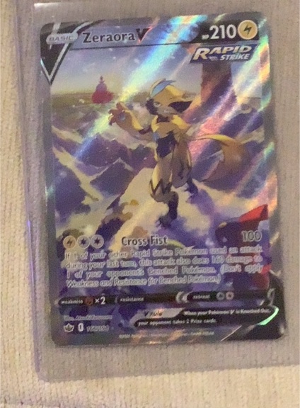 2021 Pokémon Chilling Reign #166 Zeraora V — front