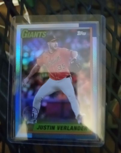 2025 Topps Update 1990 35th Anniversary Foil #U90-10 Justin Verlander Giants — front
